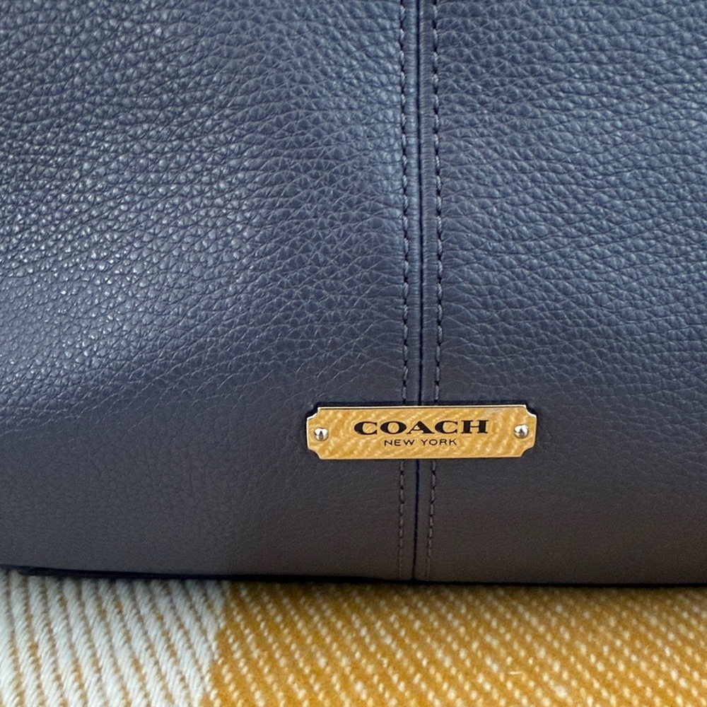 Coach Dark Gray Leather Hobo Bag - Picture 3 of 7